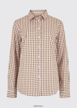 gillyflower kostkovaná košile ženy Dubarry JPP440772 olivový multi oblečení