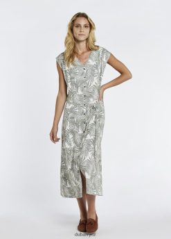 Wildfire šaty s potiskem bez rukávů ženy Dubarry JPP440137 pesto oblečení